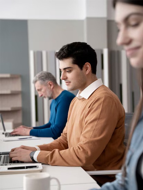 IT People Sitting With Laptop